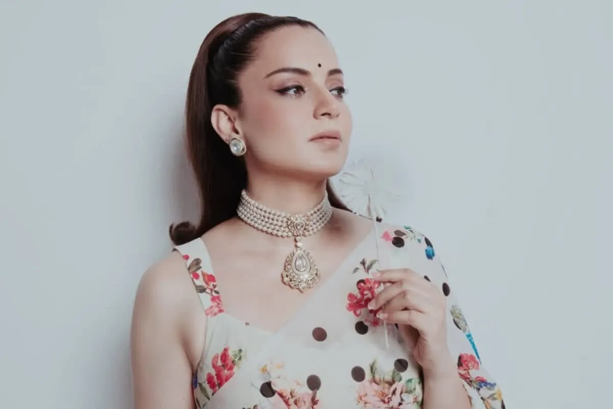Kangana Ranaut looking confident during a press event for Lock Upp.