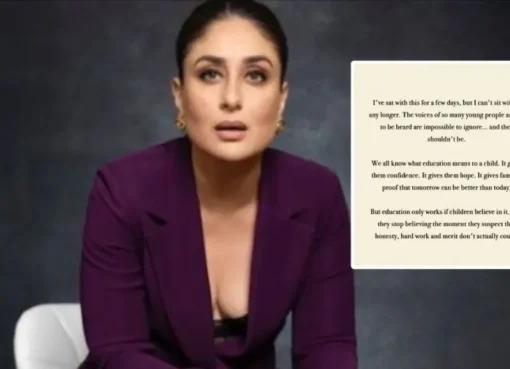 Kareena Kapoor Khan speaking passionately.