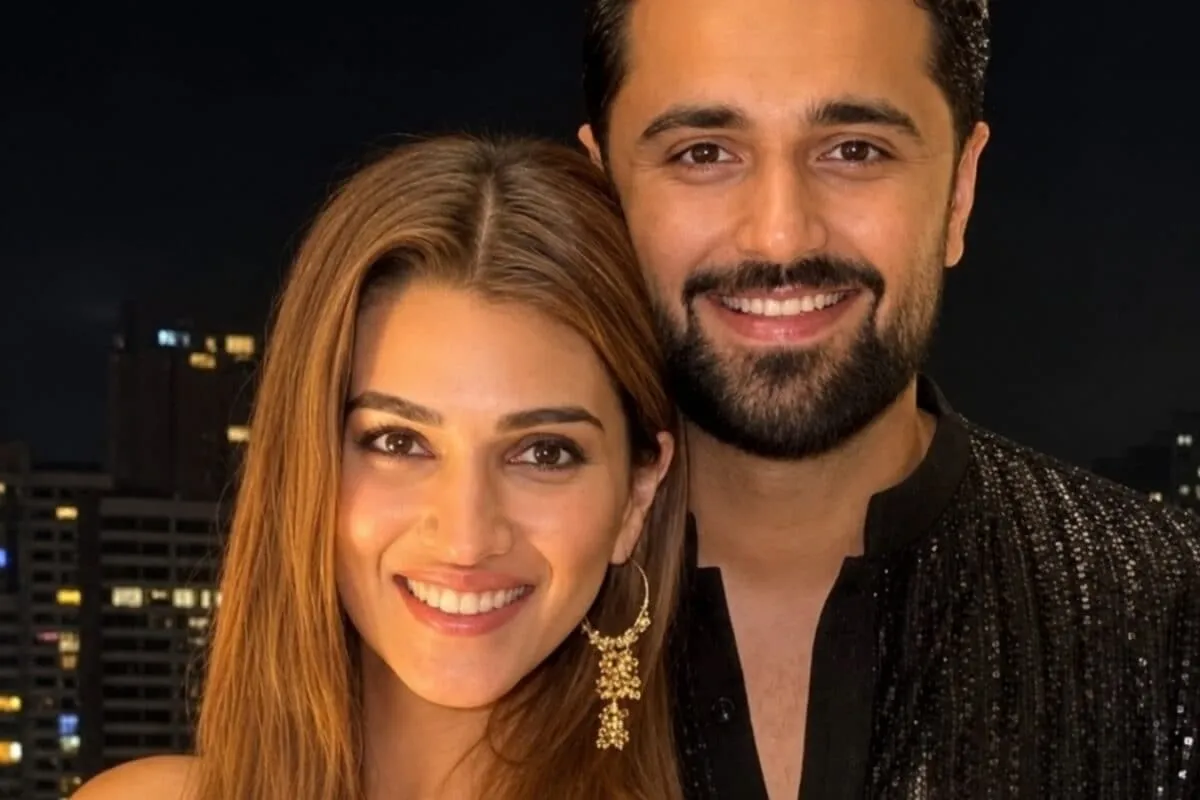 Kriti Sanon and Kabir Bahia walking together after dinner