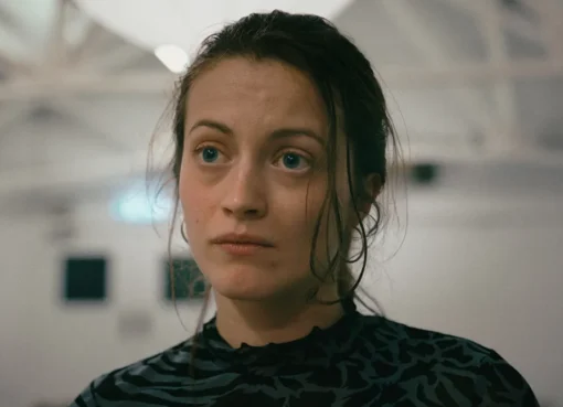 Lauren McQueen looking intense in a scene from 'Crack'd'.