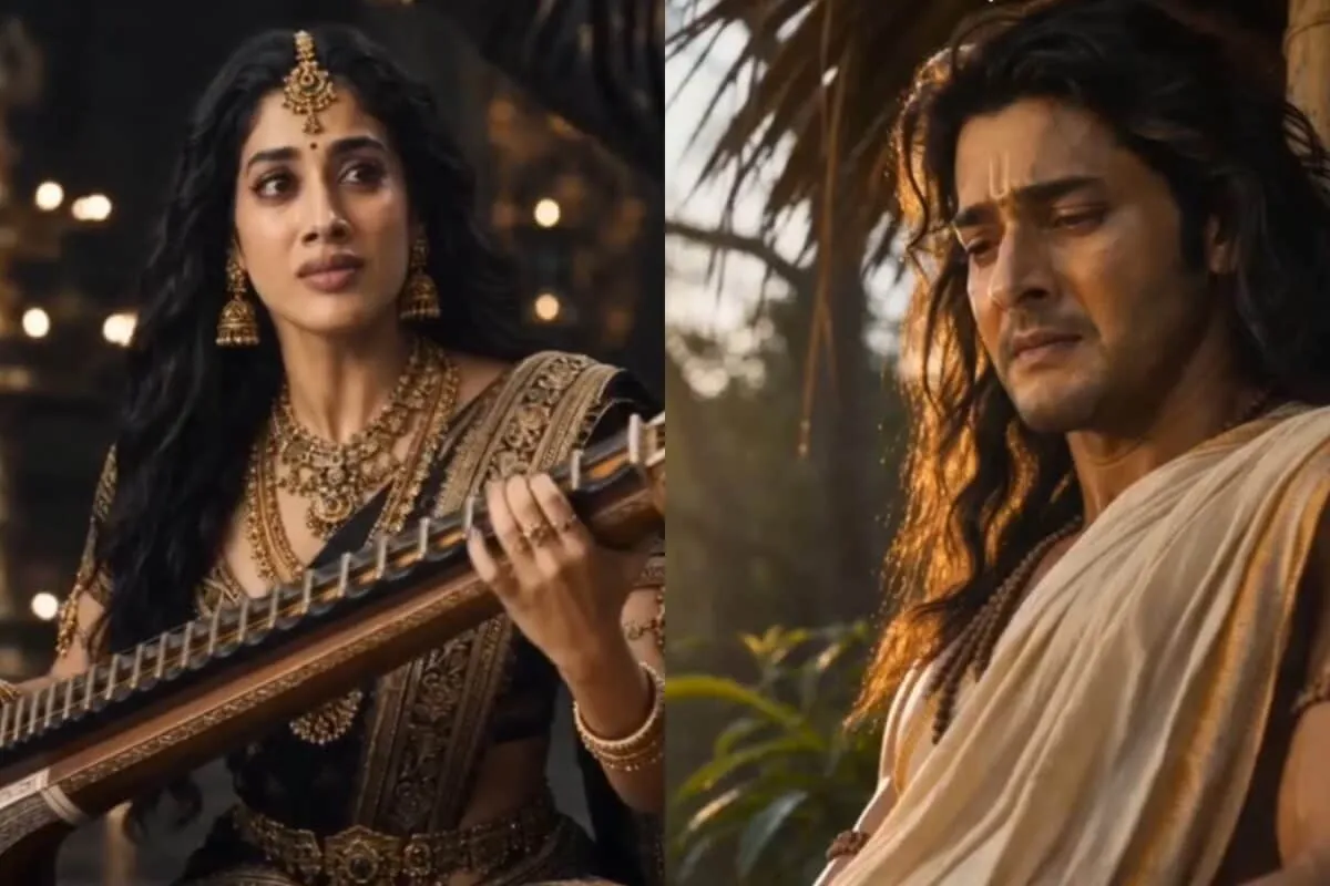 AI-generated image showing Mahesh Babu as Ram and Jr NTR as Ravan from a viral Ramayana trailer.