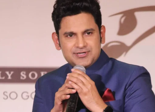 Manoj Muntashir posing for a photo while discussing the NEET row