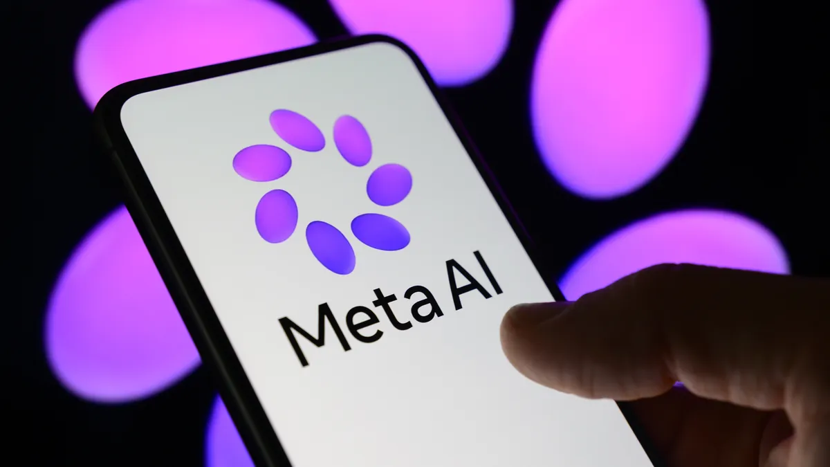 Meta logo with a red 'X' over an image.