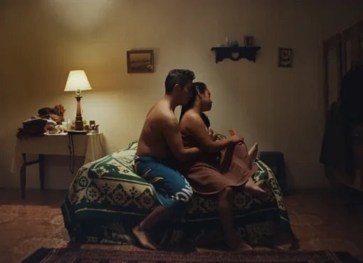 A captivating still from the Guatemalan drama 'Nosotros', hinting at its raw and honest visual style.