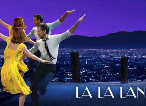New La La Land poster showing Ryan Gosling and Emma Stone dancing with a corrected hand position.