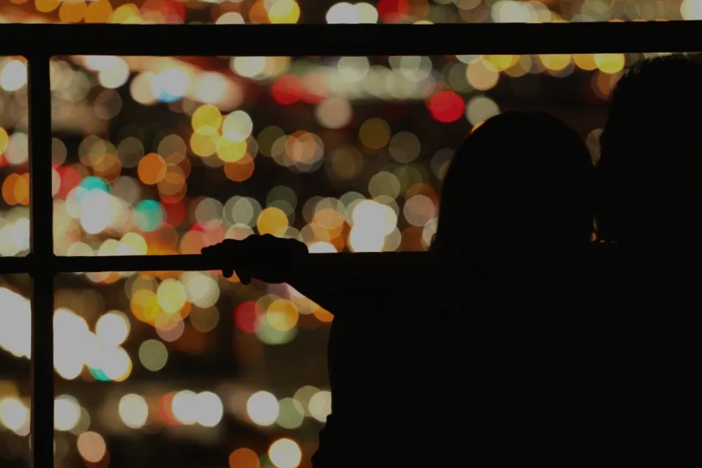 Movie poster for 'My Indian Boyfriend: The Golden Mile' featuring festive Diwali lights.