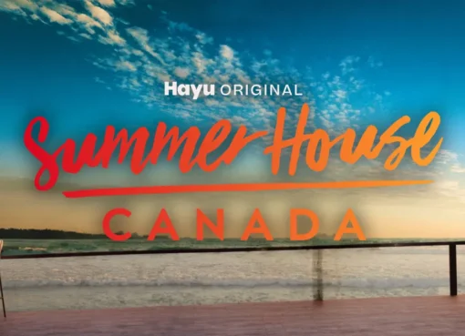 A graphic announcing Summer House Canada premiering on Hayu.