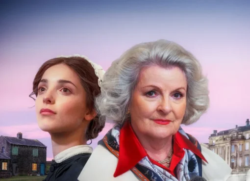 A promotional image for 'A Woman of Substance' showcasing its journey from humble beginnings to success.