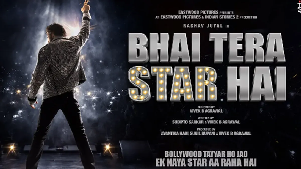The vibrant first poster for the movie Bhai Tera Star Hai, featuring Raghav Juyal.