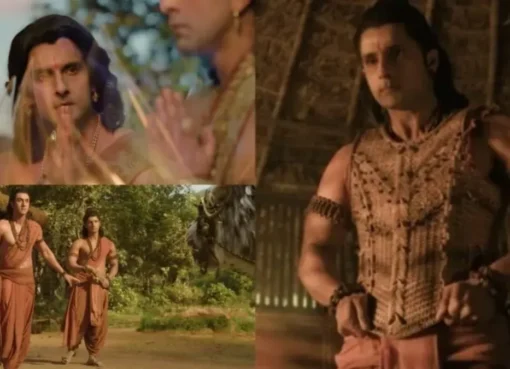 Ravi Dubey in character as Lakshman from the Ramayana trailer, looking intense and powerful.