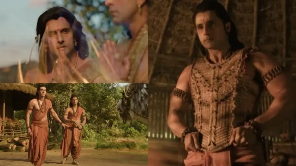 Ravi Dubey in character as Lakshman from the Ramayana trailer, looking intense and powerful.