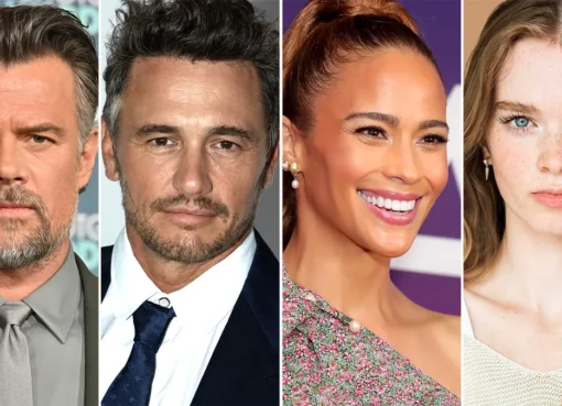 Photo of actors Josh Duhamel, James Franco, Paula Patton, and Summer H. Howell together.