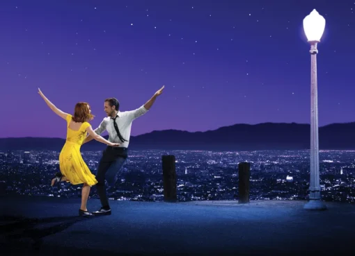 New La La Land movie poster showing Ryan Gosling with his hand sticking out, fixed from the original flat hand.