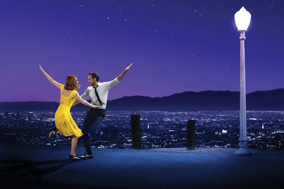 New La La Land movie poster showing Ryan Gosling with his hand sticking out, fixed from the original flat hand.
