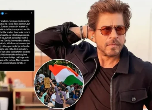A viral social media post featuring Shah Rukh Khan's 'Haar Mat Maanna' message.