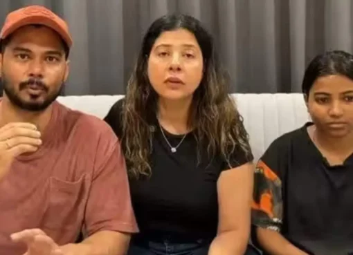 Sambhavna Seth and Avinash Dwivedi looking concerned and supportive.