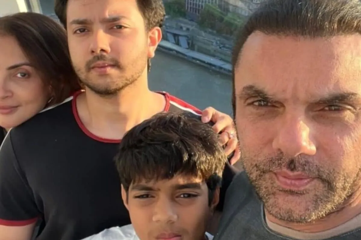 Sohail Khan and Seema Sajdeh looking composed together.