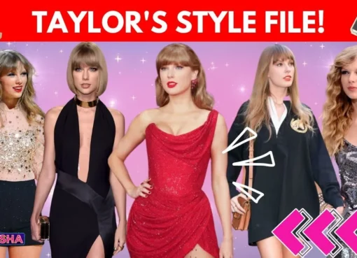 Taylor Swift showcasing a stunning outfit on a red carpet.