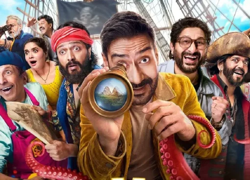 Promotional image for Dhamaal 4 featuring lead actors Ajay Devgn and Riteish Deshmukh.