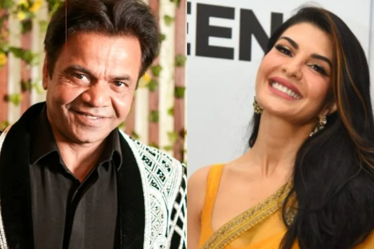 A collage featuring photos of Rajpal Yadav, Jacqueline Fernandez, Nora Fatehi, and Ameesha Patel, looking serious or thoughtful.
