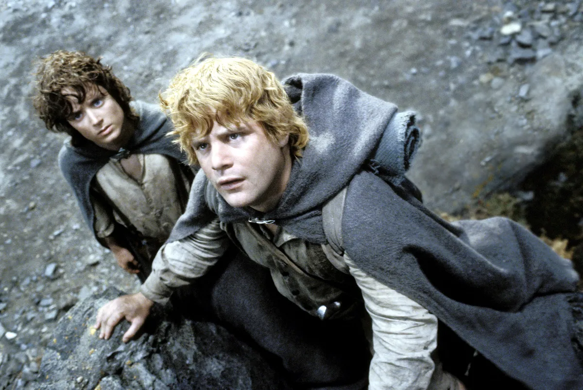 Actor Sean Astin, who played Samwise Gamgee in *Lord of the Rings*, speaking at an event.
