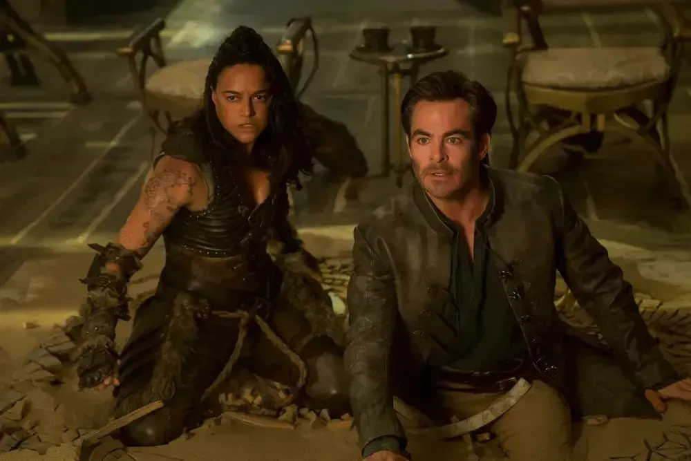 Group of adventurers from the Dungeons & Dragons: Honor Among Thieves movie smiling.