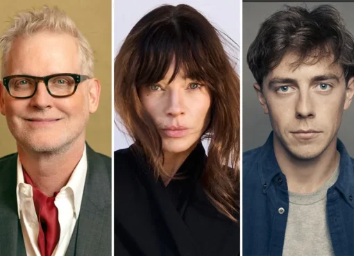 Craig Kilborn, Lauren German, and Tom Byrne in a split image for "The Life Golden" announcement.