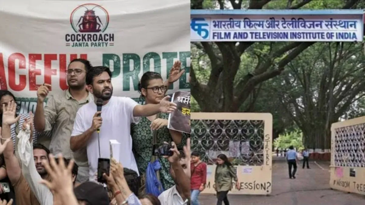 Students protesting with signs, showing solidarity.