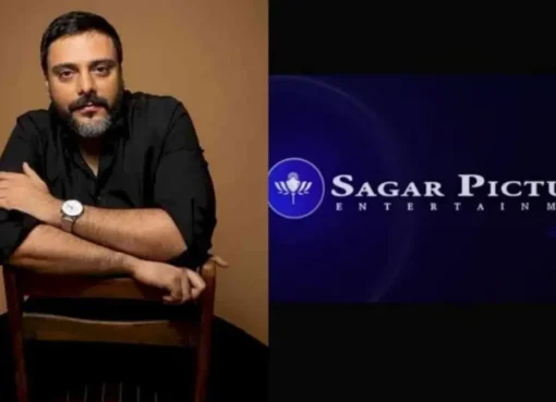 Sagar Pictures Entertainment logo with a globe motif, symbolizing their global expansion.