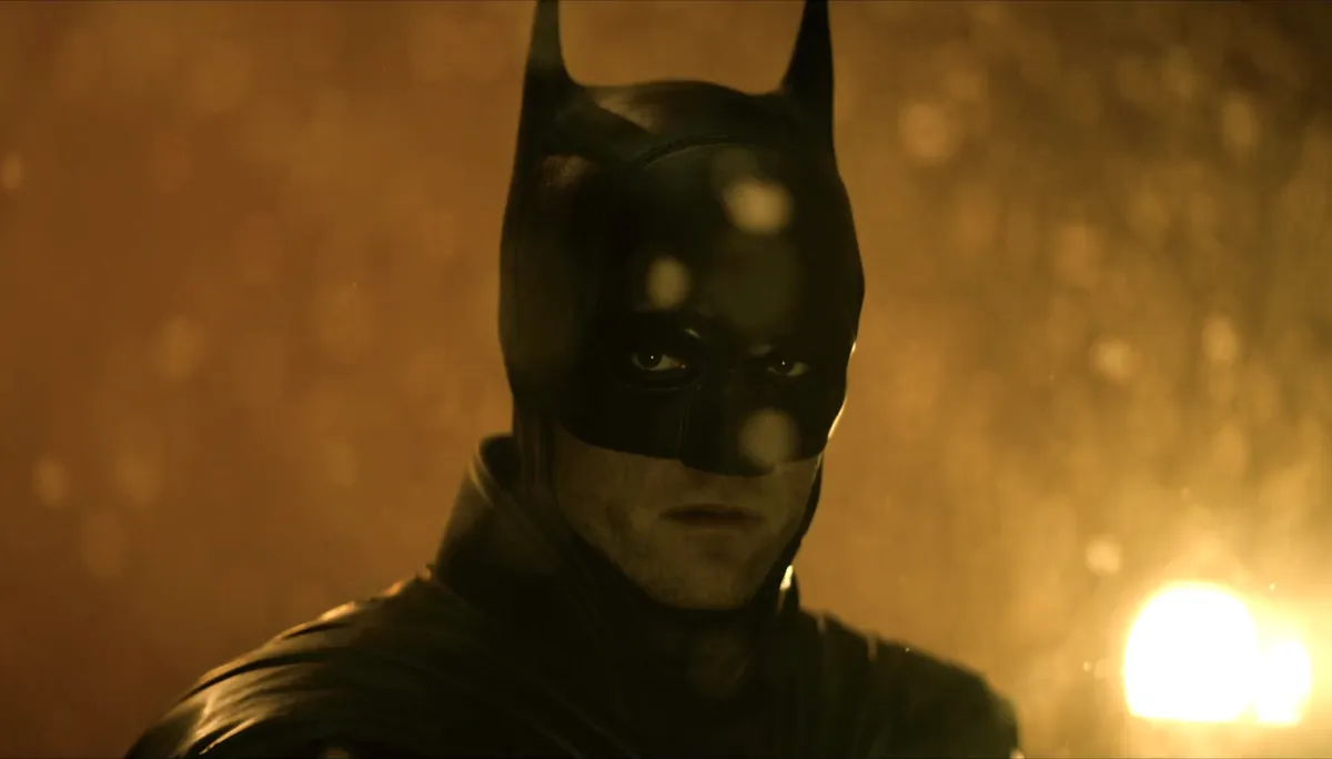 Robert Pattinson as Batman in camera test footage for 'The Batman Part II'.
