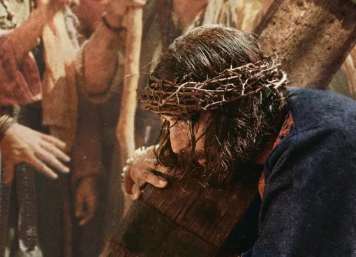 Screenshot from 'The Chosen' Season 6 trailer showing Jesus.