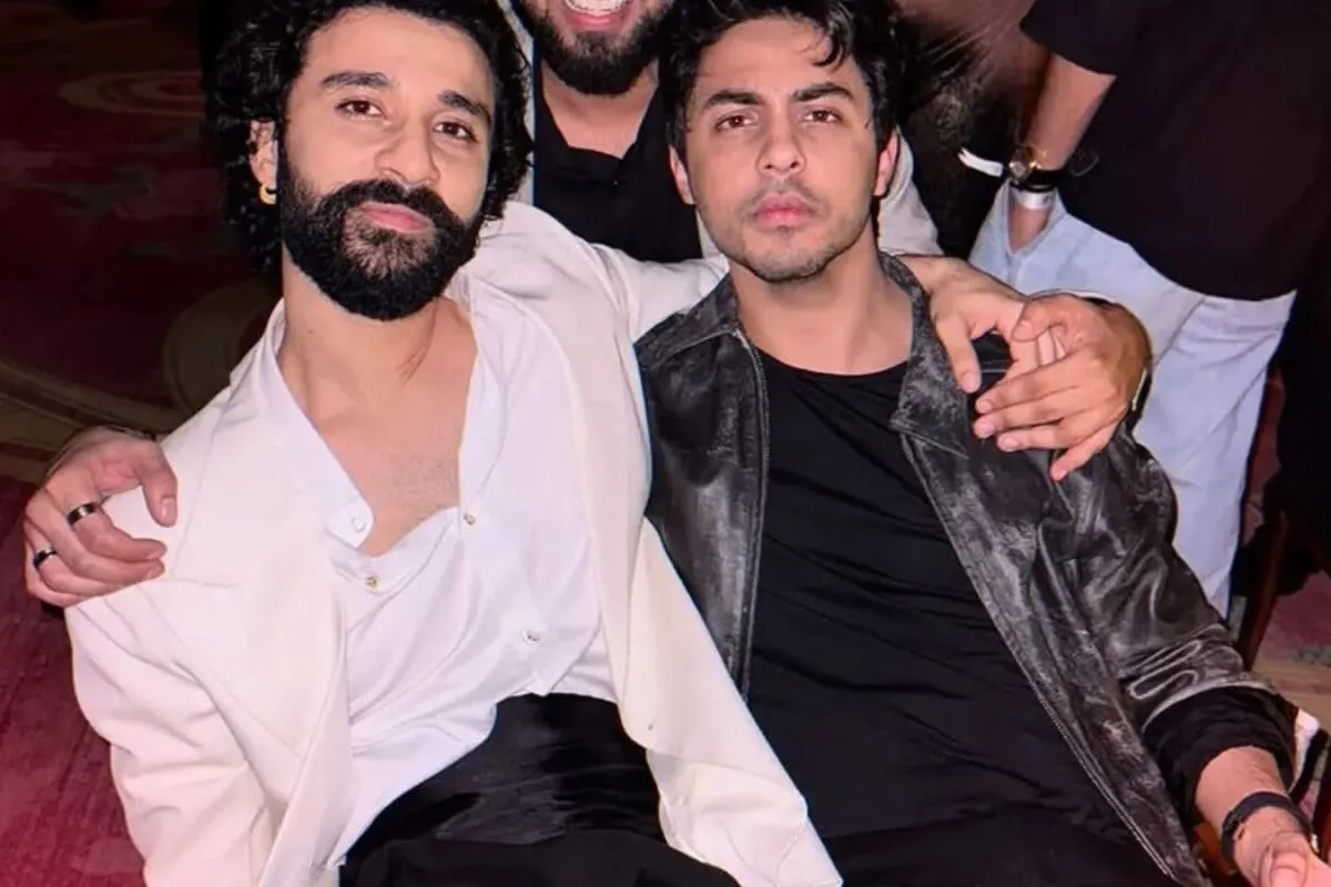 Aryan Khan looking serious at a public event