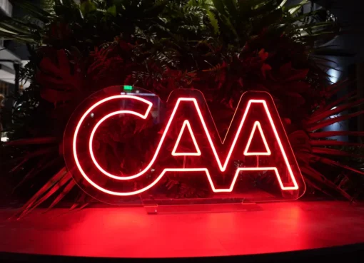 An AI-generated image of a person with the Meta and Instagram logos blurred in the background, representing privacy concerns.