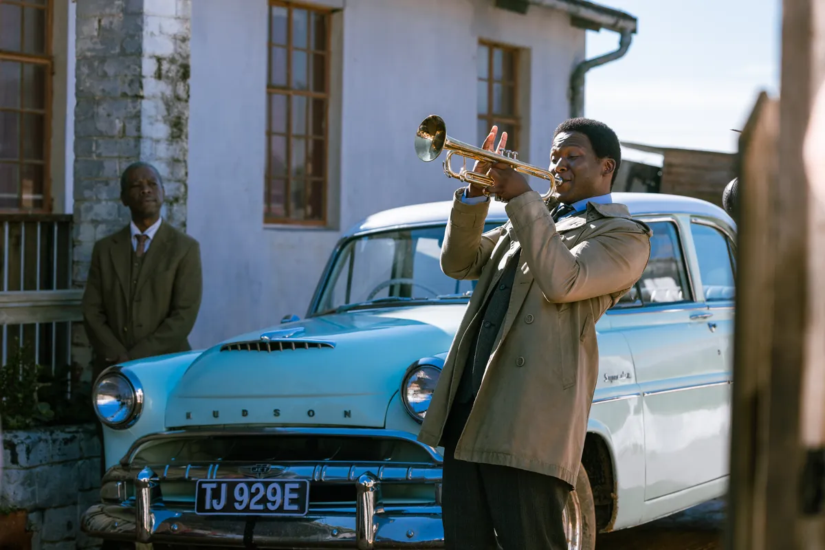 First-look image of Thabo Rametsi as Hugh Masekela.