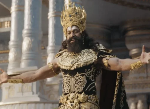 A still image from the Ramayana trailer showing Yash as Ravana.