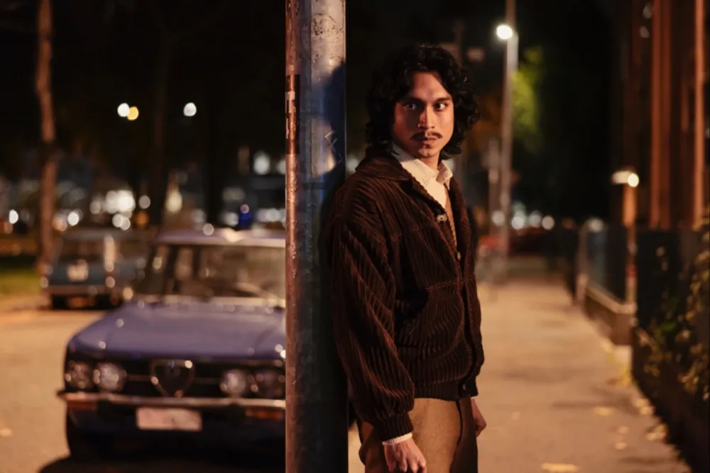 A dramatic movie poster for 'The Chilean' featuring a tense atmosphere.