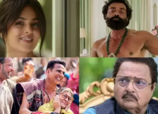Bobby Deol looking intense, alongside Rakesh Bedi, Danish Pandor, and Anjana Sukhani, highlighting their impactful performances.
