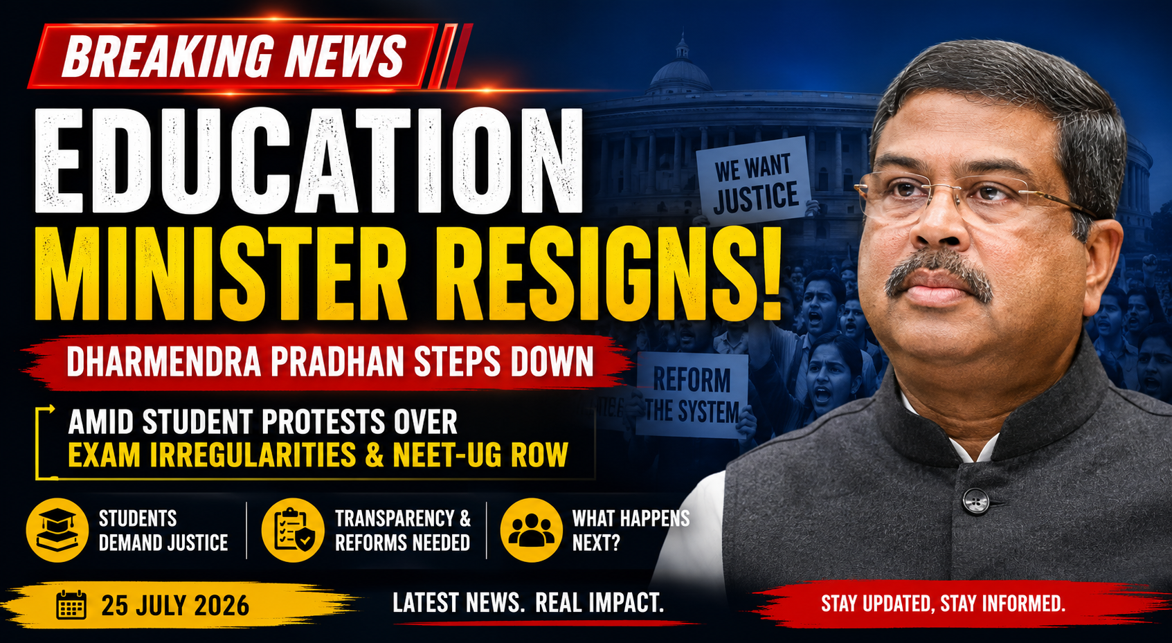 indian education minister resignation