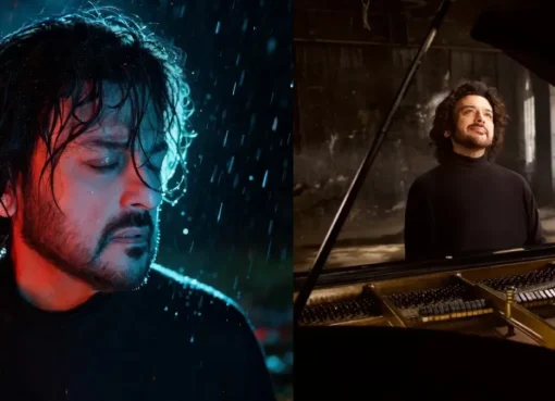 Adnan Sami smiling, looking soulful in a music video still from 'Ishq Tamasha'.