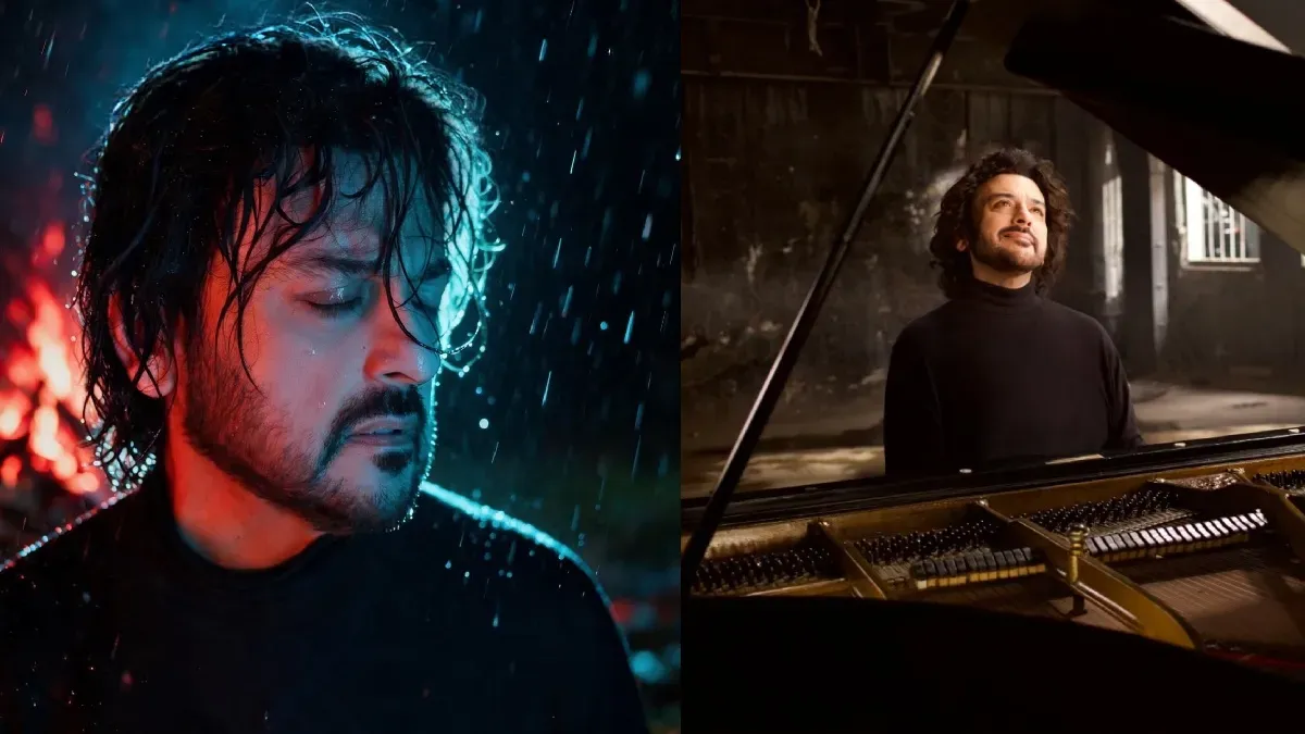 Adnan Sami smiling, looking soulful in a music video still from 'Ishq Tamasha'.
