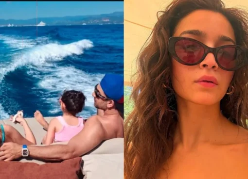 Alia Bhatt, Ranbir Kapoor, and Raha enjoying a family vacation.