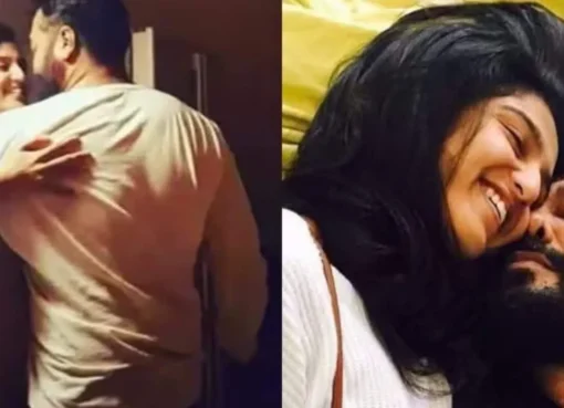 Anurag Kashyap smiling next to Shubhra Shetty, who is also smiling.