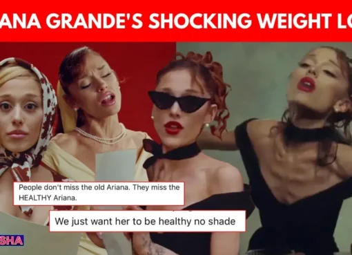 Ariana Grande in a music video with a dreamy aesthetic.