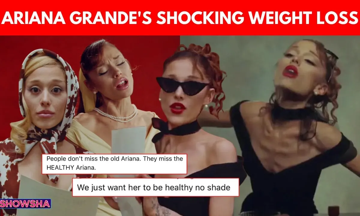 Ariana Grande in a music video with a dreamy aesthetic.