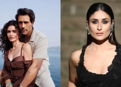 Arjun Rampal and Gabriella Demetriades smiling together, possibly at their wedding.