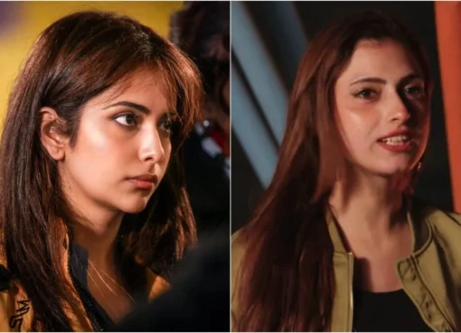 Avika Gor and Farrhana Bhatt looking serious on the set of Khatron Ke Khiladi.