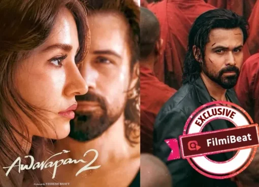 Emraan Hashmi and Disha Patani in Awarapan 2 promotional art with mystical tarot cards.