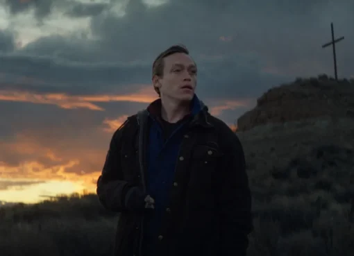 Caleb Landry Jones looking thoughtful, perhaps discussing his film's challenges.