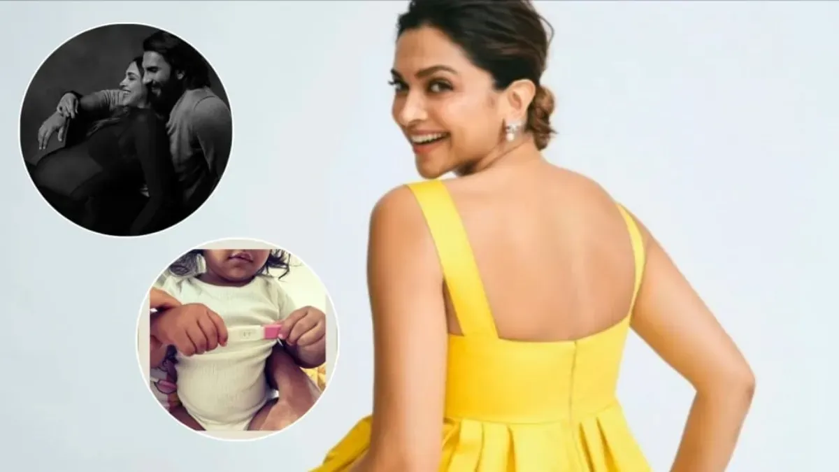Deepika Padukone and Ranveer Singh smiling, looking happy together.