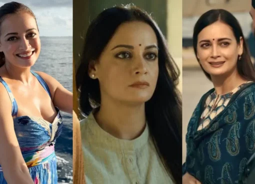 Dia Mirza posing for a photo.